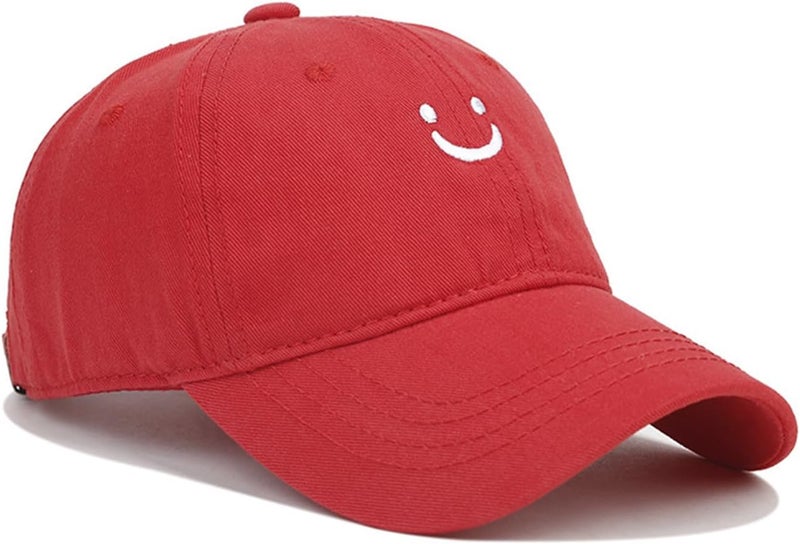 Umeepar Kids Smile Face Baseball Cap Adjustable Low Profile Unstructured Cotton Sun Hat Visor for 3-7 Yrs Boys Girls - Image 2